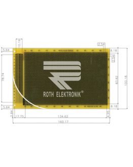 Двустранна универсална платка RE201-LFDS 100×160мм Двустранна универсална платка RE201-LFDS 100×160мм