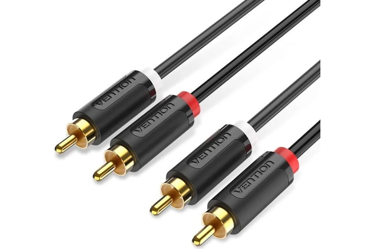 Кабел 2xRCA към 2xRCA мъжки 3м, черен Кабел 2xRCA към 2xRCA мъжки 3м, черен