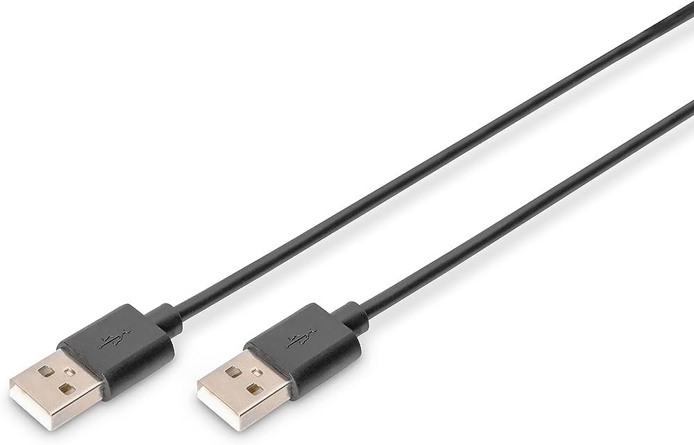 Кабел USB A/USB A мъжки 3м, черен