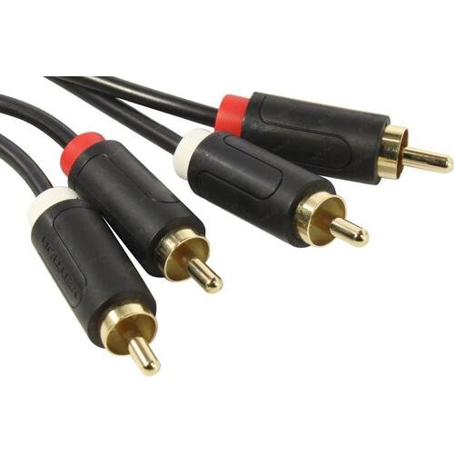 Кабел 2xRCA към 2xRCA 3м, черен