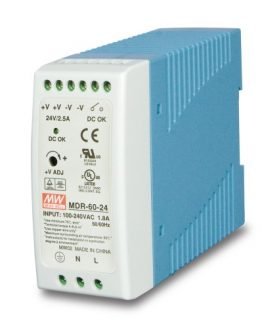Захранващ блок за DIN шина MDR-60-24 24VDC 2.5A 60W
