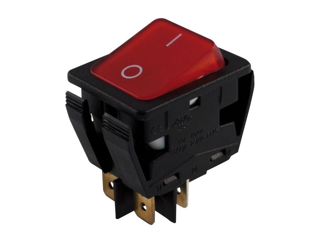 Клавишен превключвател OFF-ON 250VAC/16A DPST