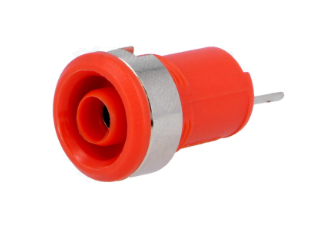 Гнездо за банан щекер BC-124/R 10A/60VAC червено