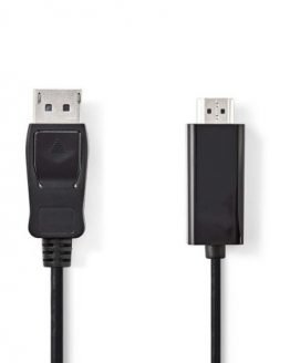 Кабел HDMI към DP мъжки 1.8м, черен
