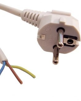 Захранващ кабел 3х1мм2 бял 3м