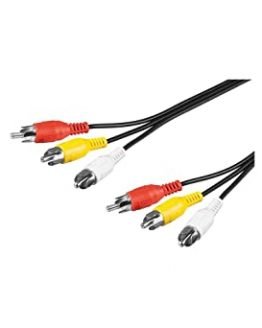 Кабел 3xRCA към 3xRCA 15м, черен