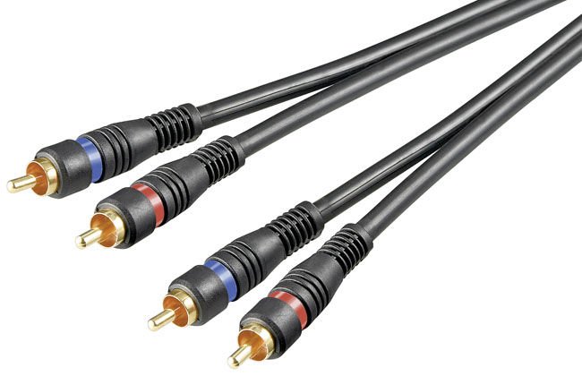 Кабел 2xRCA към 2xRCA 1.5м, черен