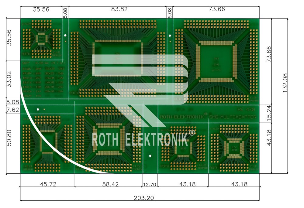 Двустранна универсална платка RE470 123×203мм