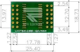 Преходна платка RE932-07 SO24W 18.5×25.5мм