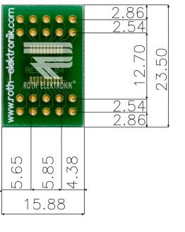 Преходна платка RE933-04 TSSOP20 16×23.5мм