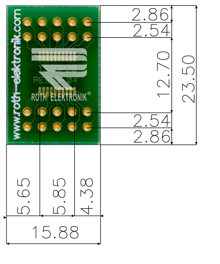 Преходна платка RE933-04 TSSOP20 16×23.5мм