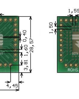 Преходна платка RE934-04E QFP32 26.67×28.57мм