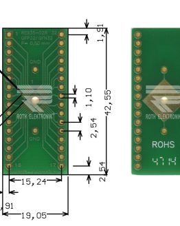 Преходна платка RE935-02R QFN32/QFP32 10.05×42.55мм