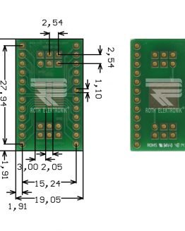 Преходна платка RE936-08 SSOP24/TSSOP24 19.05×31.75мм