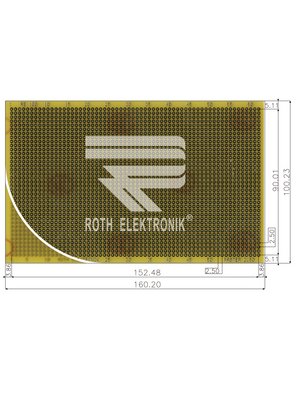 Едностранна универсална платка RE100-LF 100×160мм
