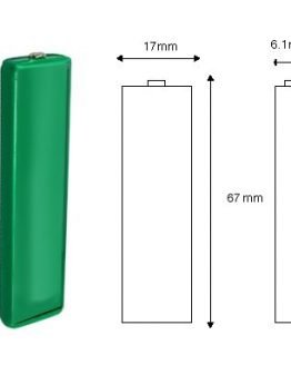 Батерия F8 1.2V 1300mAh Ni-MH /изводи/, 67x17x6.3мм