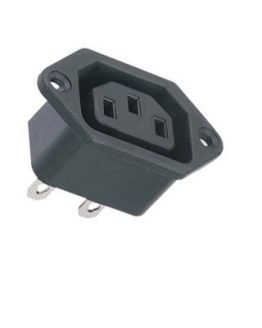 Букса захранваща AC 3P женска панелна (IEC60320 C13)