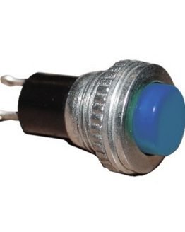 Бутон незадържащ ф12мм 0.5A/250VAC син