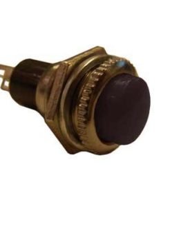 Бутон незадържащ ф14мм 2A/250VAC черен