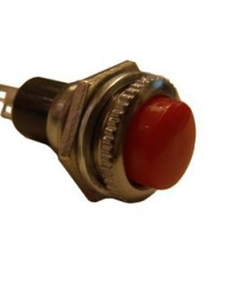Бутон незадържащ ф14мм 2A/250VAC червен