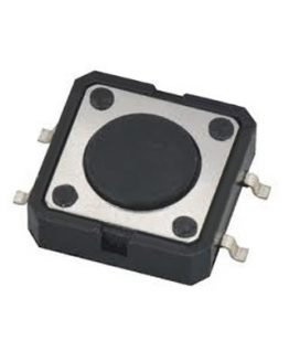 Бутон за платка 12x12мм Н:4.3мм 4P (ON)-OFF