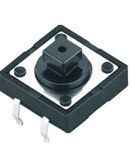 Бутон за платка 12x12мм Н:7.3мм 4P (ON)-OFF