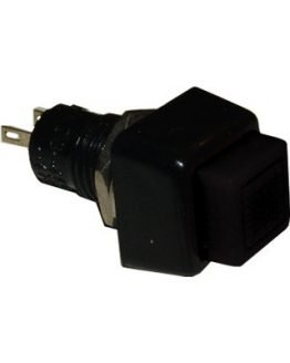 Бутон задържащ 15х15мм 1A/250VAC черен