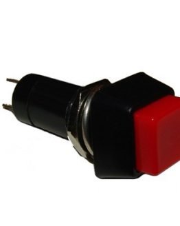 Бутон задържащ 15х15мм 1A/250VAC червен