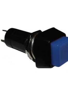 Бутон задържащ 15х15мм 1A/250VAC син