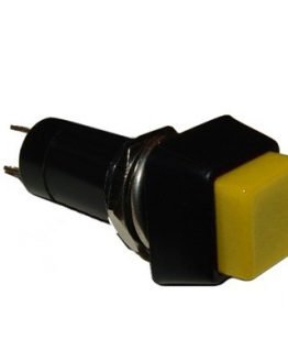 Бутон задържащ 15х15мм 1A/250VAC жълт