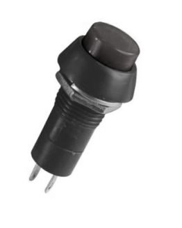 Бутон задържащ ф18мм 1A/250VAC черен