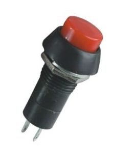Бутон задържащ ф18мм 1A/250VAC червен