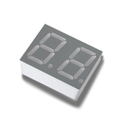 Цифров индикатор двоен KW2-561ASA 14.2мм, общ анод, ЧЕРВЕН