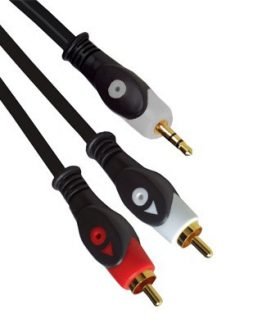 Кабел 3.5мм мъжки/2RCA мъжки 2xф4мм 5м Кабел 3.5мм мъжки/2RCA мъжки 2xф4мм 5м
