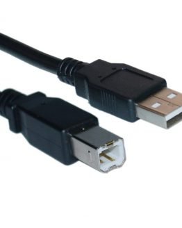 Кабел USB/USB B мъжки 5м черен