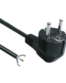 Кабел захранващ шуко 3x0.75мм2 2м черен