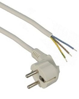 Кабел захранващ шуко 3x0.75мм2 3м бял