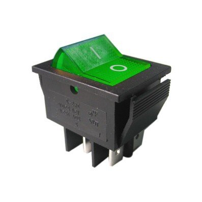 Ключ кобиличен 28х22мм 250VAC NEON зелен