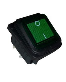 Ключ кобиличен 28х22мм 16A/250VAC зелен