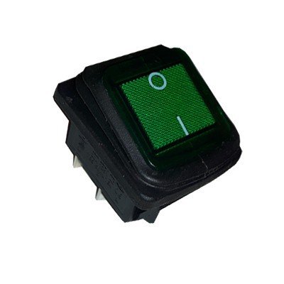 Ключ кобиличен 28х22мм 16A/250VAC зелен