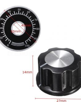 Копче за потенциометър A03, черно ф27x14