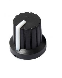 Копче за потенциометър 15x15/ф6мм черно