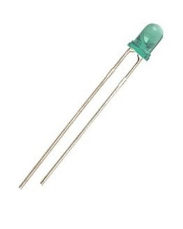 Светодиод, LED диод 3мм MUB-30632(A), GaP 565nm 200mcd, ЗЕЛЕН прозрачен