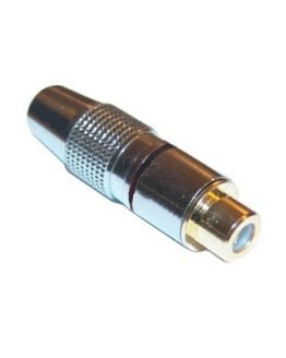 RCA женски кабелен метален черен, без протектор