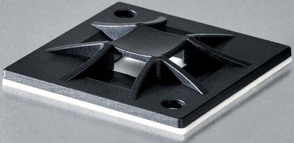 Основа за кабелни превръзки QM40A-PA66-BK 40x40мм Основа за кабелни превръзки QM40A-PA66-BK 40x40мм