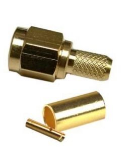 Съединител SMA мъжки обърнат RG-58, кримпване