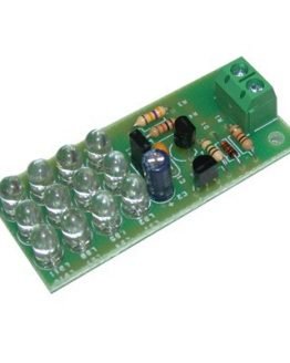 Светодиоден стробоскоп 12 LED бял HK9918W