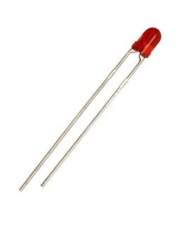 LED диод, светодиод 3мм HT-204SURD, 630nm 800 mcd 60deg, ЧЕРВЕН дифузен