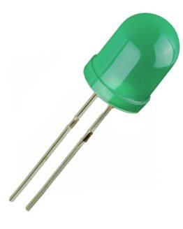 LED диод, светодиод мигащ 10мм MBL-100631, 565nm 10mcd, ЗЕЛЕН