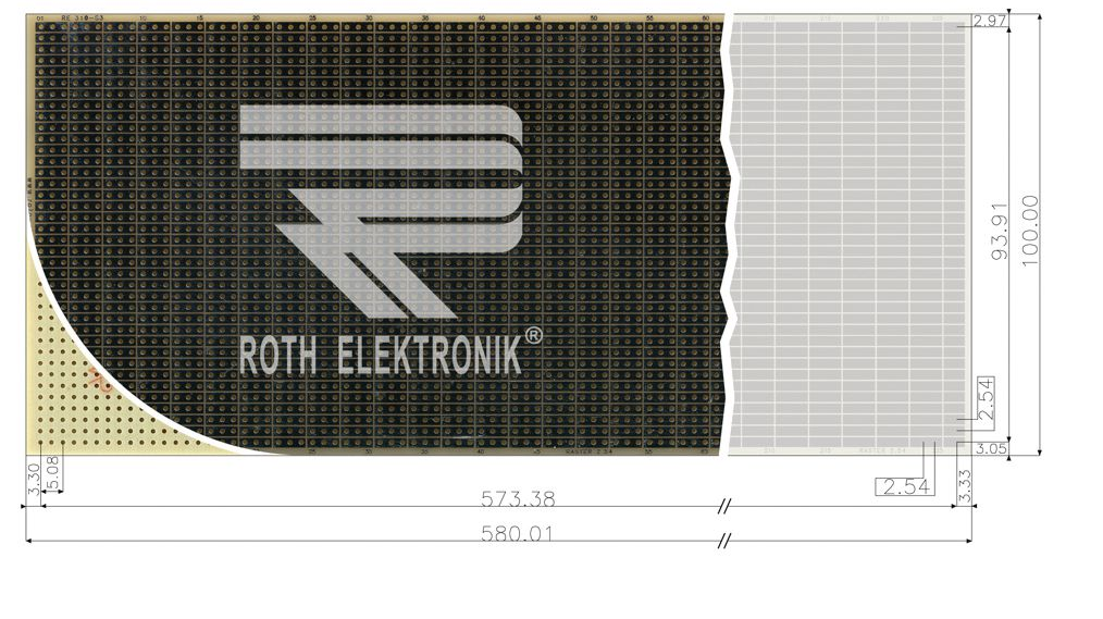 Едностранна универсална платка RE310-S3 100×580мм